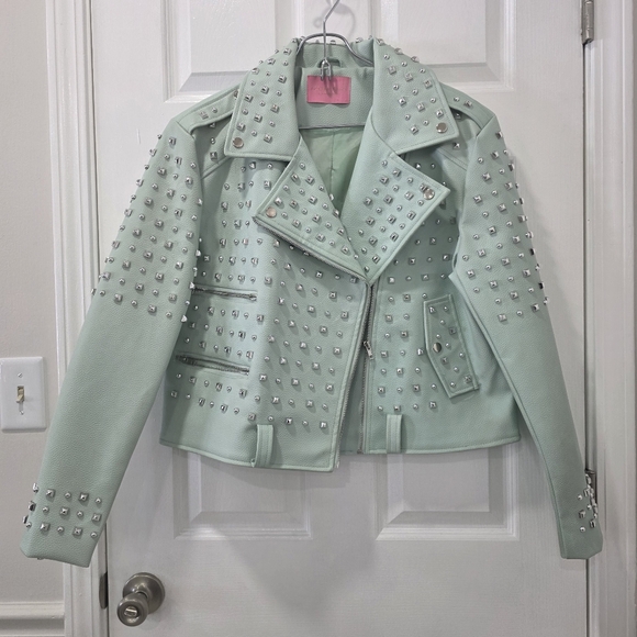 Azalea Wang Plus Minty Girl Faux Leather Jacket Size 1X - Picture 5 of 17